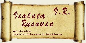Violeta Rusović vizit kartica